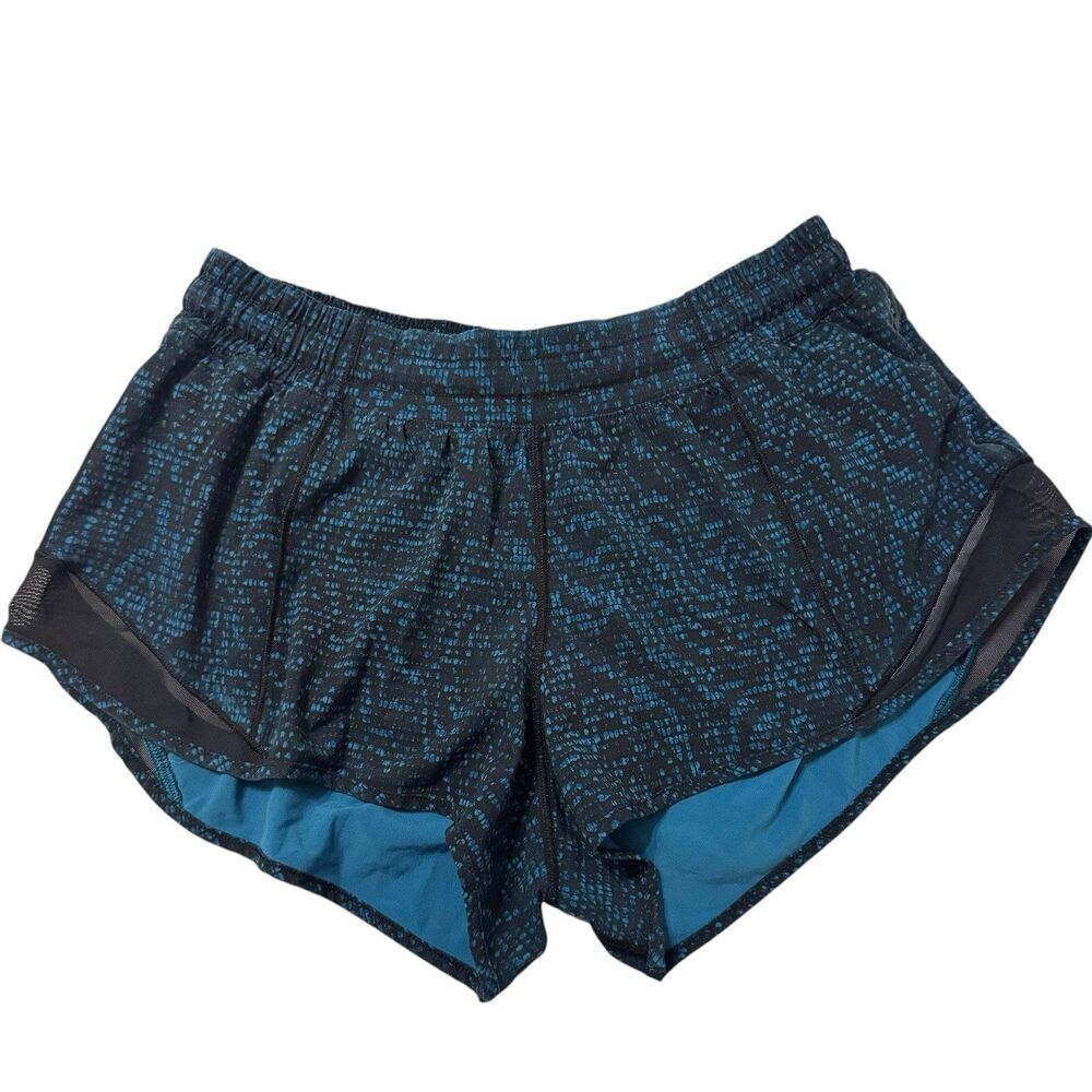 Lululemon Size 8 Hotty Hot Shorts Pulse Capri Black Black Swift Athletic Lined